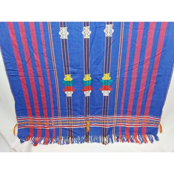 African Tribal Colorful Multi Colored Shawl or Wrap 34x72 - Picture 4 of 10